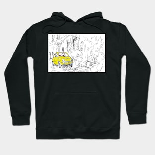 Italian vintage car - trasparent background Hoodie